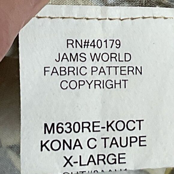 Jams World Kona Coast Shirt Sz XL Aloha Hawaiian Made in Hawaii Multi-Color Palm - Picture 4 of 6